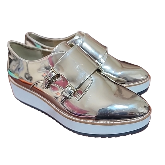 Aldo Gold Platform shoes. Size 8. 5 - Picture 4 of 11